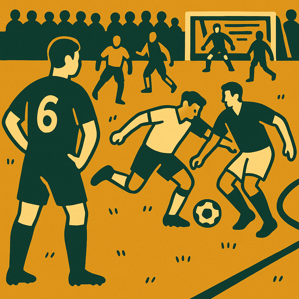 Fußballspiel auf dem Bildschirm bei La Toscana